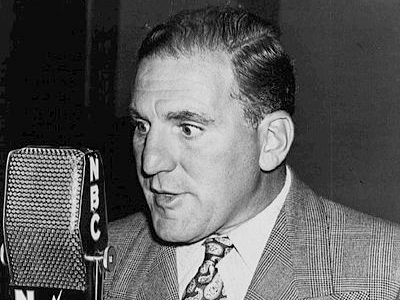William Bendix - from Life of Riley talking into a microphone