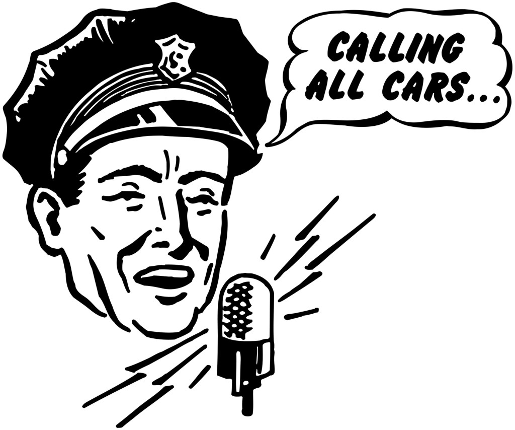 Calling All Cars image used on Jackson, Wisconsin, Police Department's website
